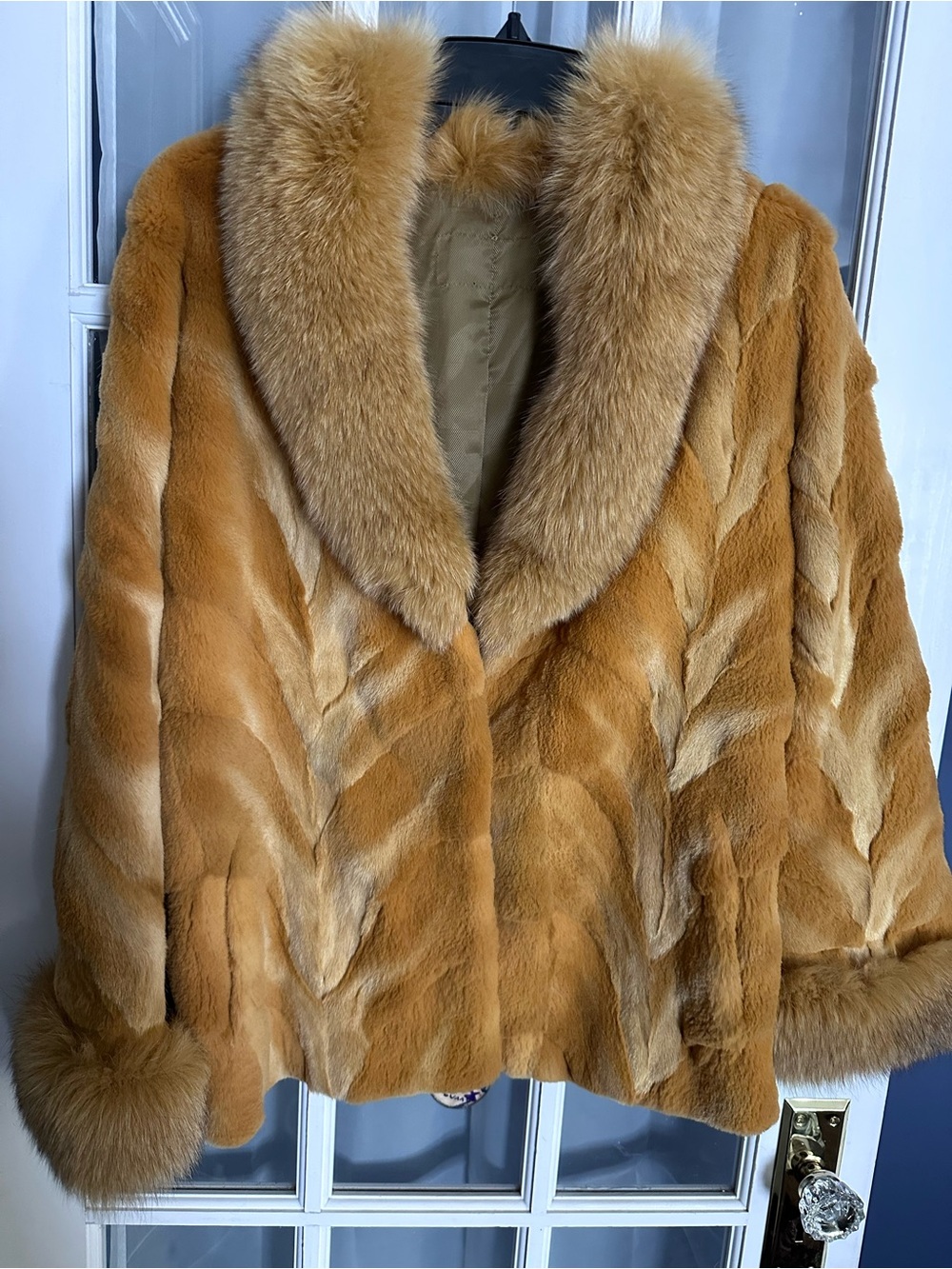 Yellow Fox Fur Coat